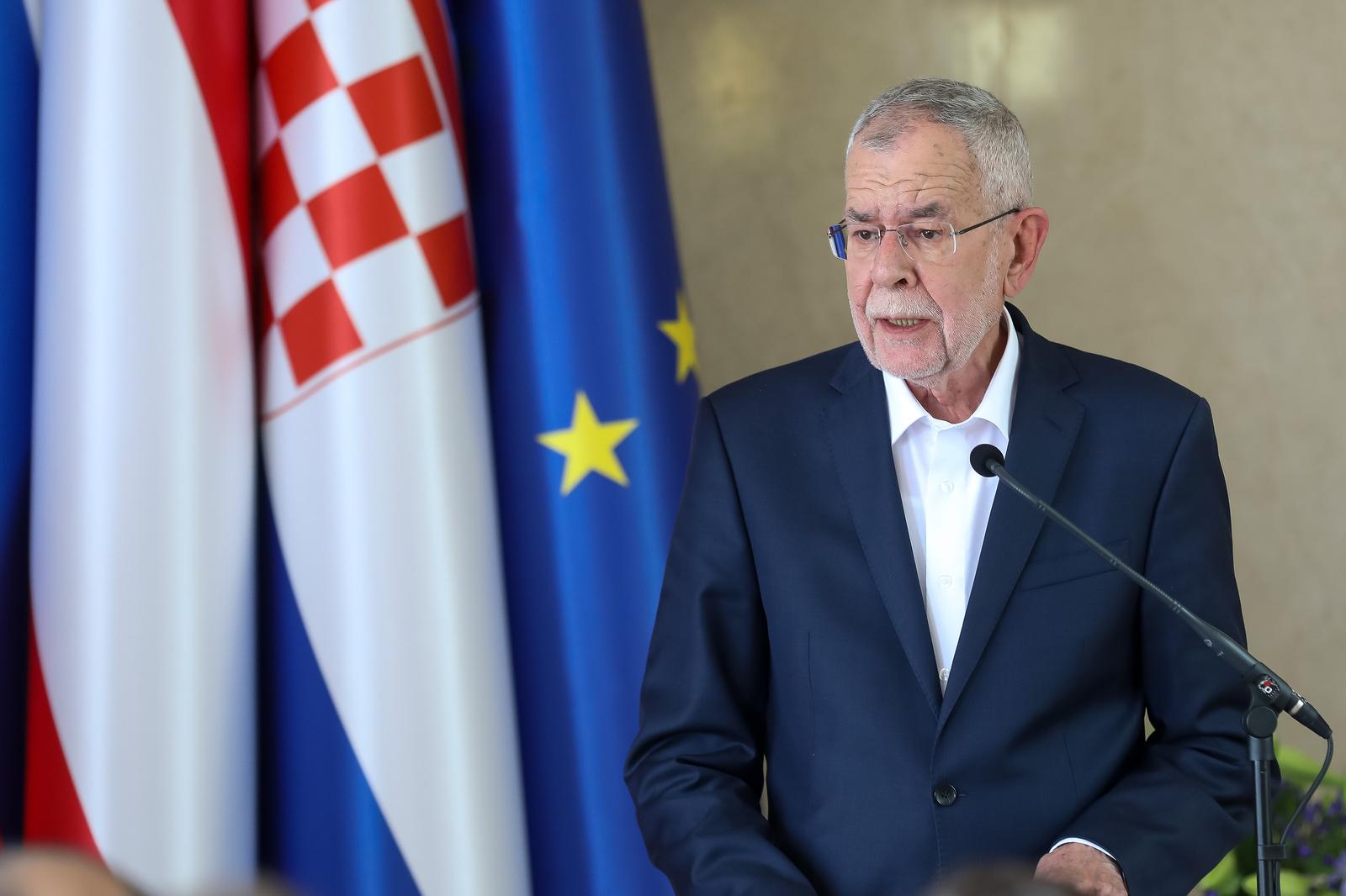 03.06.2022., Brijuni - Predsjednik Republike Hrvatske Zoran Milanovic domacin je 9. Trilateralnog sastanka na kojem je ugostio predsjednika Republike Austrije Alexandera Van der Bellena i predsjednika Republike Slovenije Boruta Pahor. Austrijski predsjednik Alexander Van der Bellen. Photo: Srecko Niketic/PIXSELL