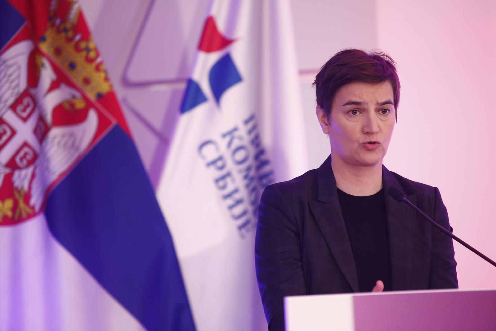 03, October, 2022, Belgrade - The conference "Application of AI solutions in traditional industries" was held in the Chamber of Commerce of Serbia. Ana Brnabic.

03, oktobar, 2022, Beograd - U  Privrednoj komori Srbije odrzana je konferencija "Primena AI resenja u tradicionalnim industrijama".  Photo: Amir Hamzagic/ATAImages/PIXSELL