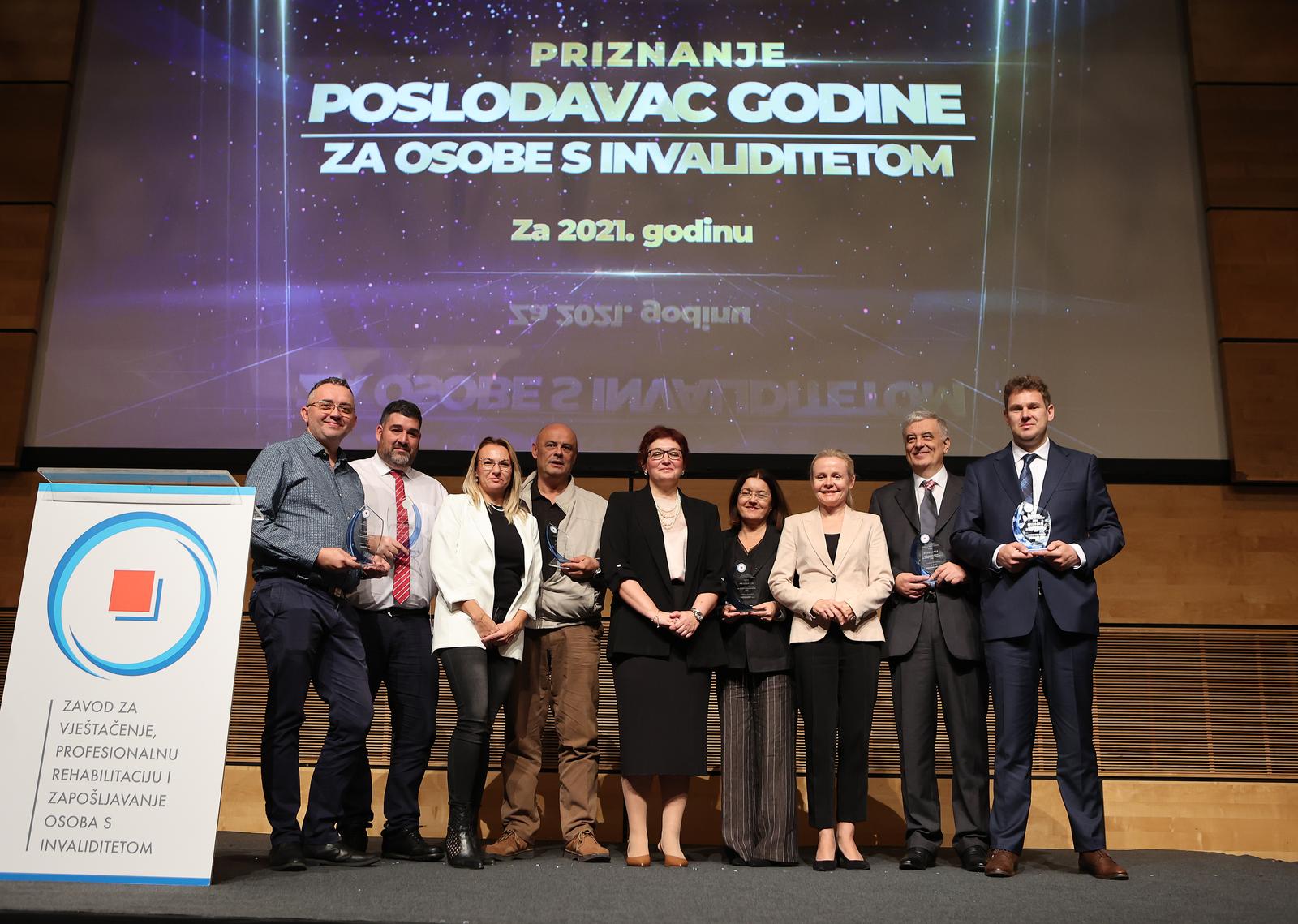 05.10.2022.,Zagreb - Dodjela nagrada Poslodavac godine za osobe s invaliditetom. Nagrada Mali poslodavac, tvrtka Data Link. Photo: Marko Prpic/PIXSELL
