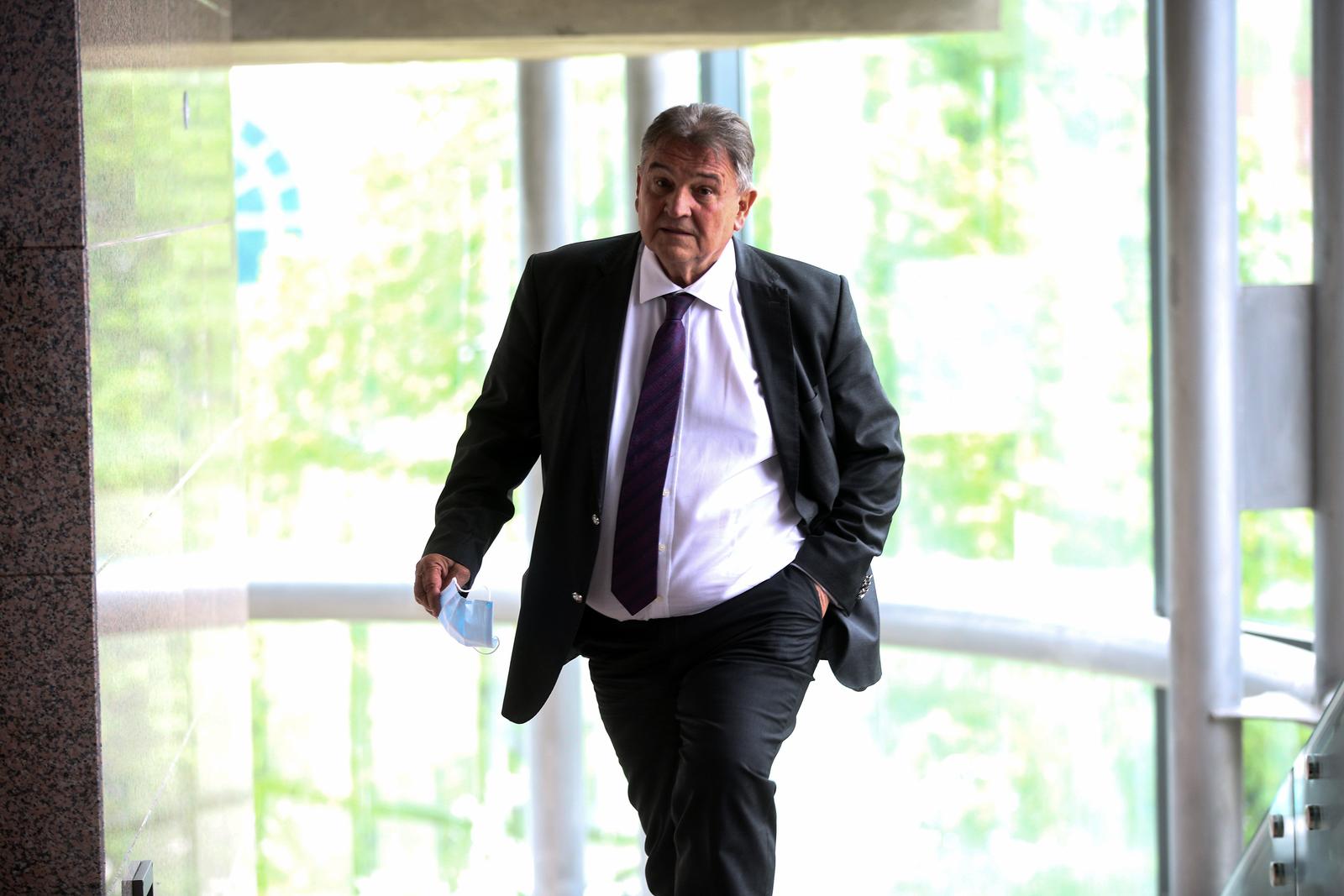 06.05.2021., Zagreb - Radmir Cacic dolazi na sastanak sastanak vladajuce vecine u Nacionalnu i sveucilisnu knjiznicu. Photo: Zeljko Hladika/PIXSELL