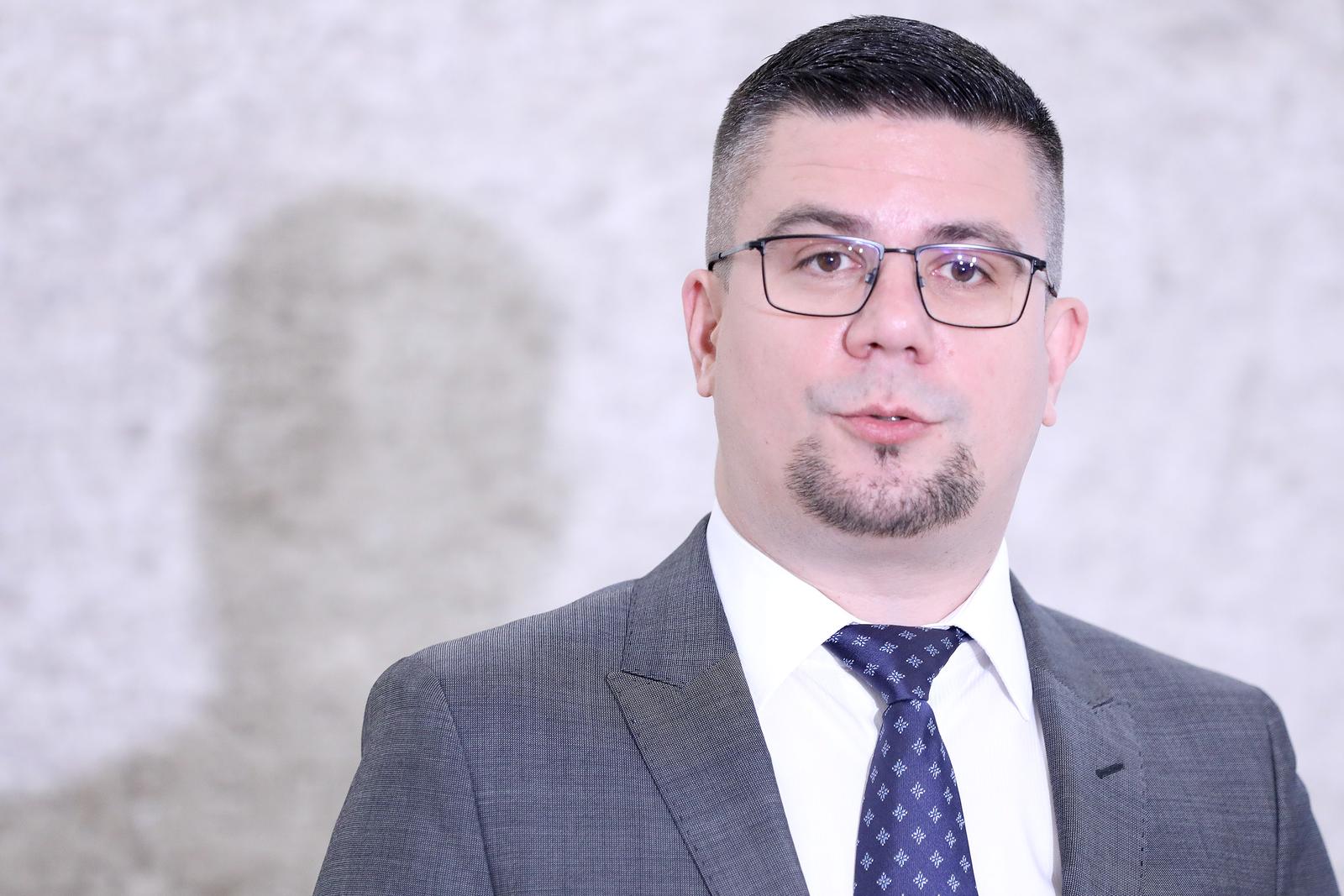 06.07.2022., Zagreb - Na konferenciji za medije odrzanoj u Saboru zastupnik Domagoj Hajdukovic komentirao je ostavku ministra Marica.
  Photo: Patrik Macek/PIXSELL