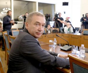 06.10.2022., Zagreb - U Saboru je pocela 25. sjednica Nacionalnog vijeca za pracenje provedbe Strategije suzbijanja korupcije.na kojoj se raspravlja o upravljanju trgovackim drustvom INA d.d. Od pozvanih na sjednicu je dosao samo Dragan Kovacevic, optuzen u aferi JANAF za primanje mita, namjestanje poslova i nezakonito pogodovanje.
.
 Photo: Patrik Macek/PIXSELL