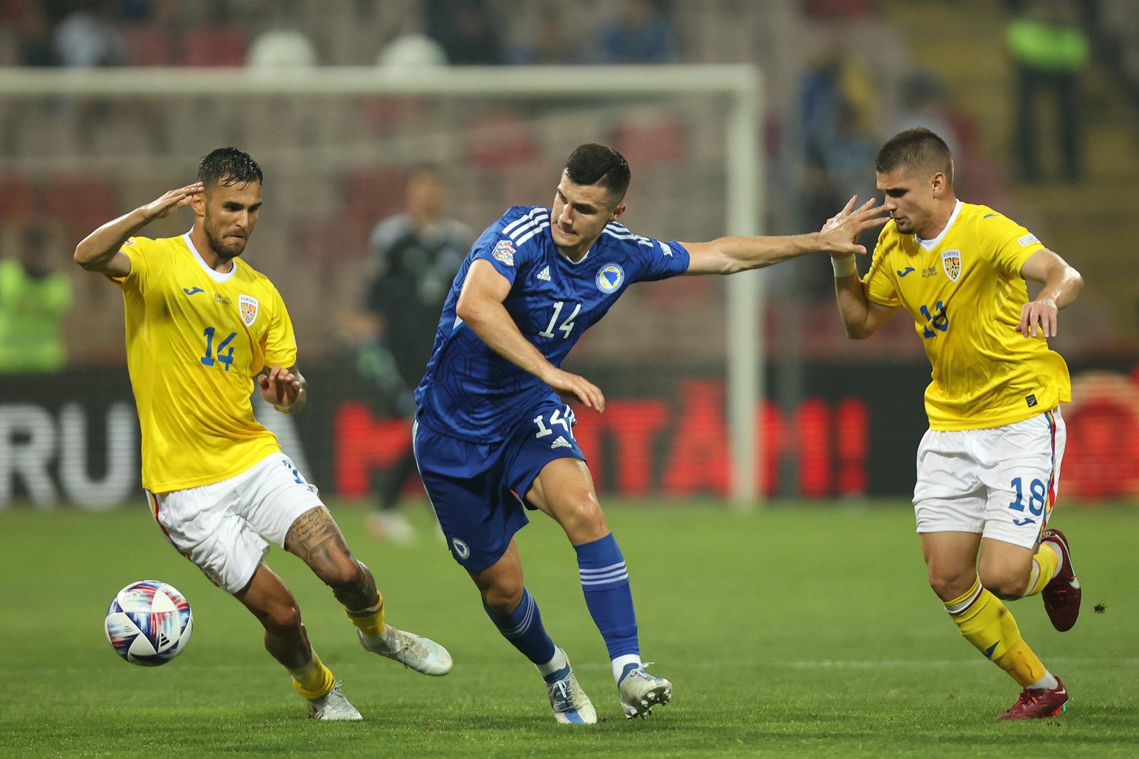 07.06.2022., stadion Bilino Polje, Zenica, Bosna i Hercegovina - UEFA Liga nacija, Liga B, skupina 3, 2. kolo, Bosna i Hercegovina - Rumunjska. Amer Gojak Photo: Armin Durgut/PIXSELL