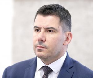07.10.2022., Zagreb - Na konferenciji za medije odrzanoj u Saboru o jucerasnjo sjedinici Antikorupcijskog vijeca govorio je zastupnik Nikola Grmoja.
 Photo: Patrik Macek/PIXSELL