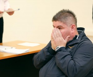 09.05.2017., Osijek - Na Opcinskom sudu nastavljeno je sudjenje uredniku Bujice Velimiru Bujancu u privatnoj tuzbi Ranka Ostojica, bivseg SDP-ovog ministra unutarnjih poslova, za klevetu. Photo: Marko Mrkonjic/PIXSELL