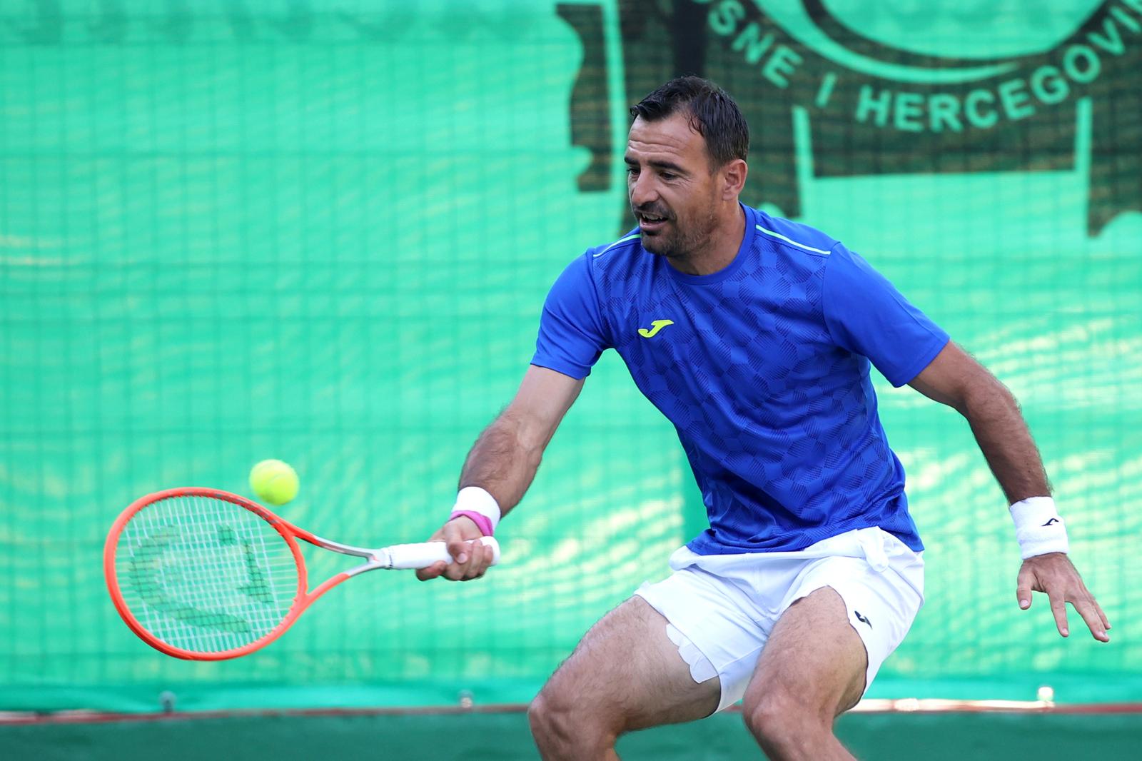 13.07.2022., Visoko, Bosna i Hercegovina - Novak Djokovic odigrao je s Ivanom Dodigom ekshibicijski teniski susret u Visokom.  Photo: Armin Durgut/PIXSELL
