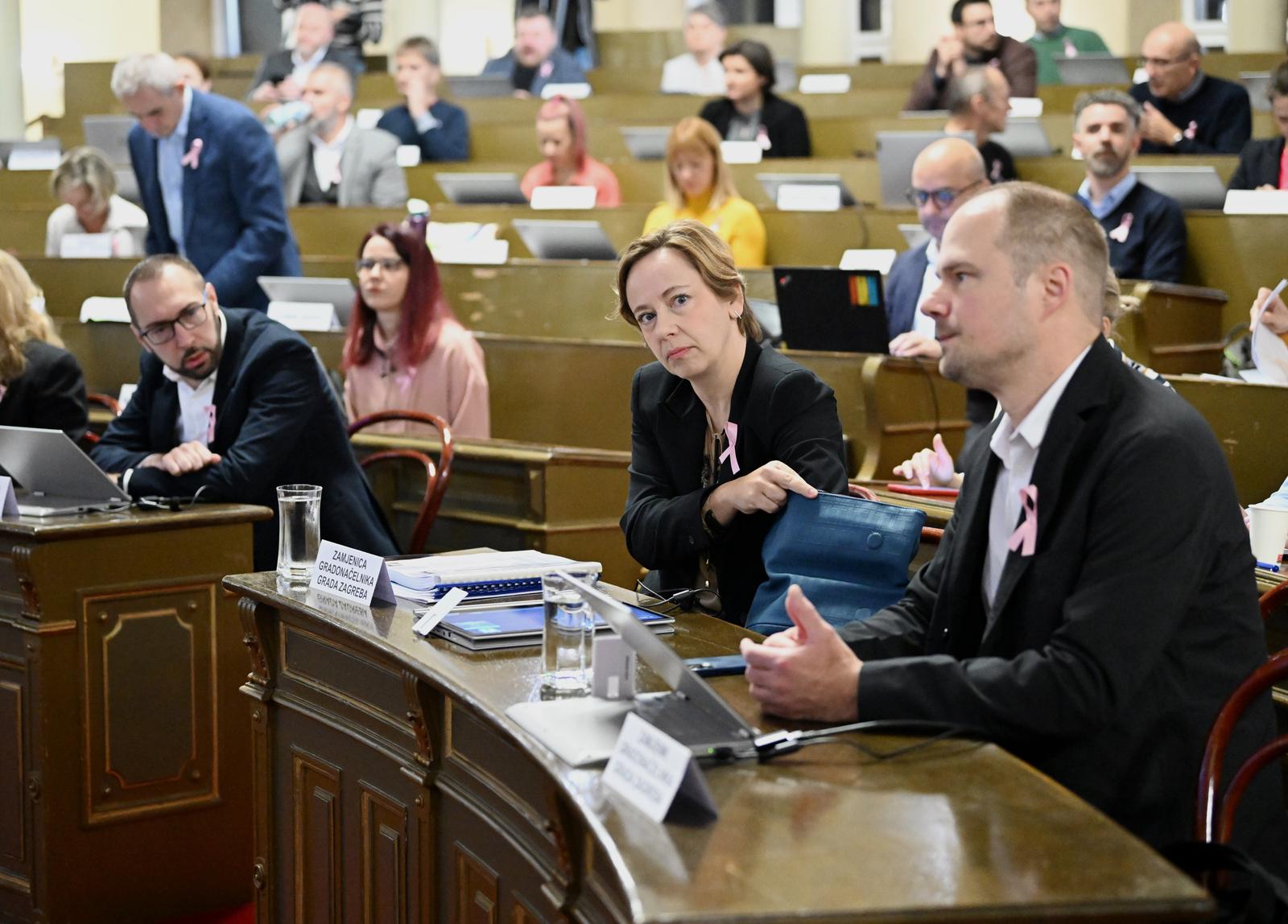 13.10.2022., Zagreb - U Staroj gradskoj vijecnici odrzana je 16. sjednica Gradske skupstine. Na dnevnom redu je 13 tocaka, a prva je rebalans gradskog proracuna. zamjenica gradonacelnika Zagreba Danijela Dolenec   Photo: Marko Lukunic/PIXSELL