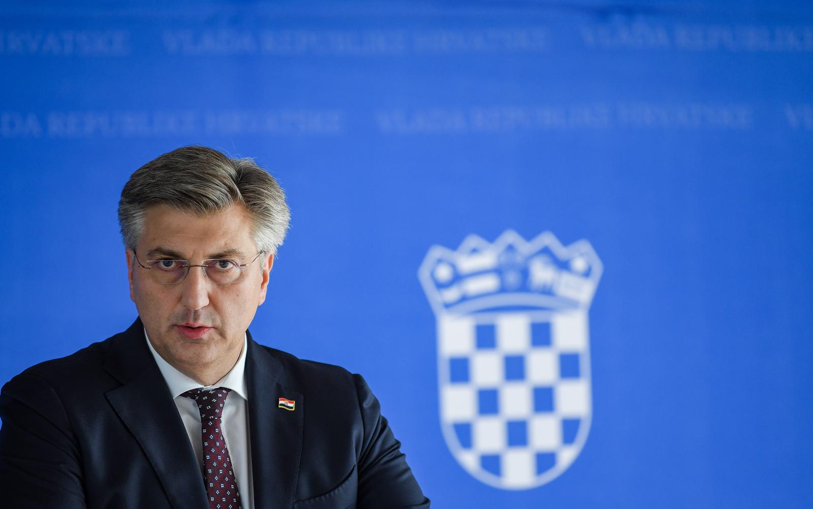 13.10.2022.., Zagreb - Sjednica Vlade. Premijer Andrej Plenkovic daje izjavu nakon sjednice Vlade Photo: Josip Regovic/PIXSELL
