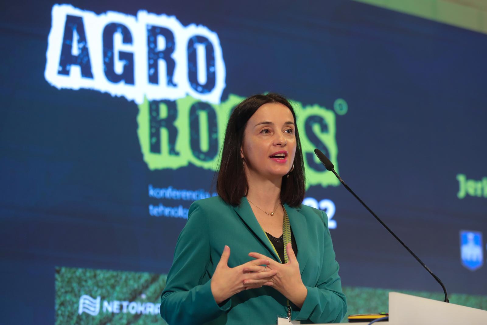 14.10.2022., Osijek - Ministrica poljoprivrede  Marija Vuckovic sudjelovala je na otvorenju konferencije AgroRocks - nove tehnologije u poljoprivredi. Photo: Dubravka Petric/PIXSELL