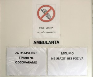 15.03.2018., Zagreb - Natpisi i obavijesti u ambulanti."nPhoto: Slavko Midzor/PIXSELL"n