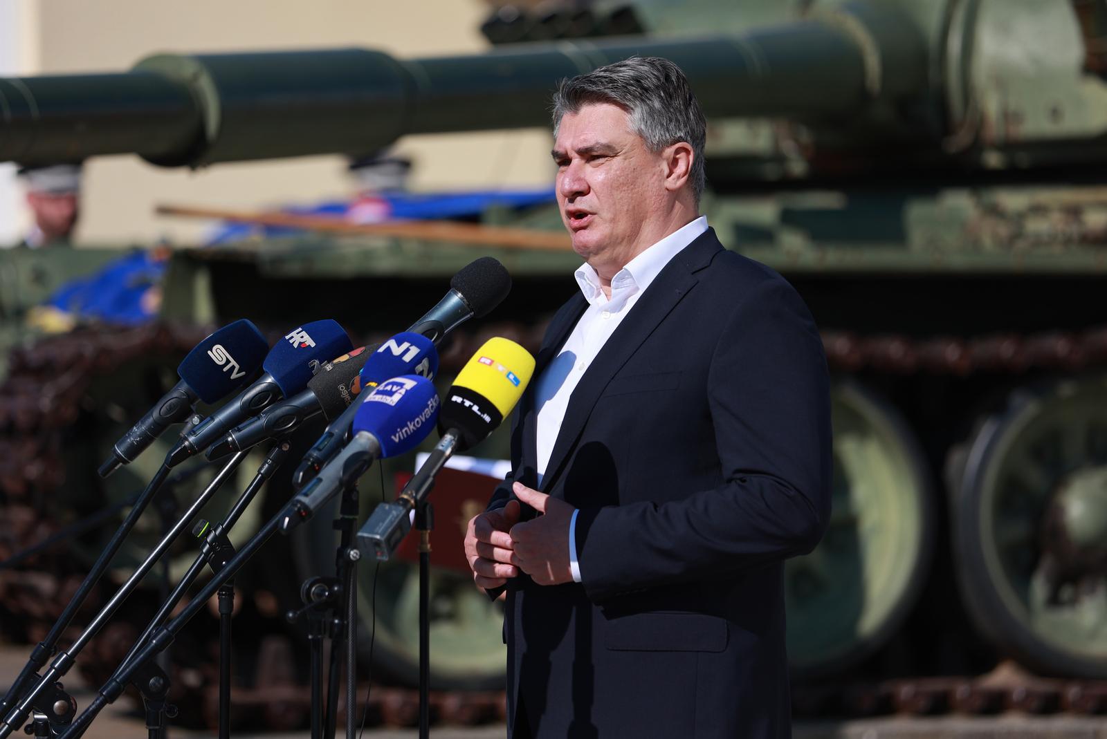 16.10.2022., Vukovar - Obiljezavanje 31. godisnjice pogibije general-bojnika Blage Zadre i pukovnika Alfreda Hilla na Trpinjskoj cesti kod spomen-biste general-bojnika Blage Zadre. Photo: Davor Javorovic/PIXSELL