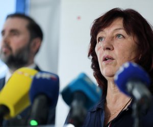 18.07.2022., Zagreb, Hrvatski lijecnicki sindikat i Hrvatska lijecnička komora - pressica o sustava koeficijenata za place, radnopravnog statusa lijecnika i posljedica za buducnost hrvatskog javnog zdravstvenog sustava. Govorili su mr.sc. Renata Culinovic-Caic, predsjednica HLS-a i doc.dr.sc. Kresimir Luetic, predsjednik HLK-a, Vesna Potocki Rukavina i primarijus Boris Ujevic Photo: Emica Elvedji/PIXSELL
