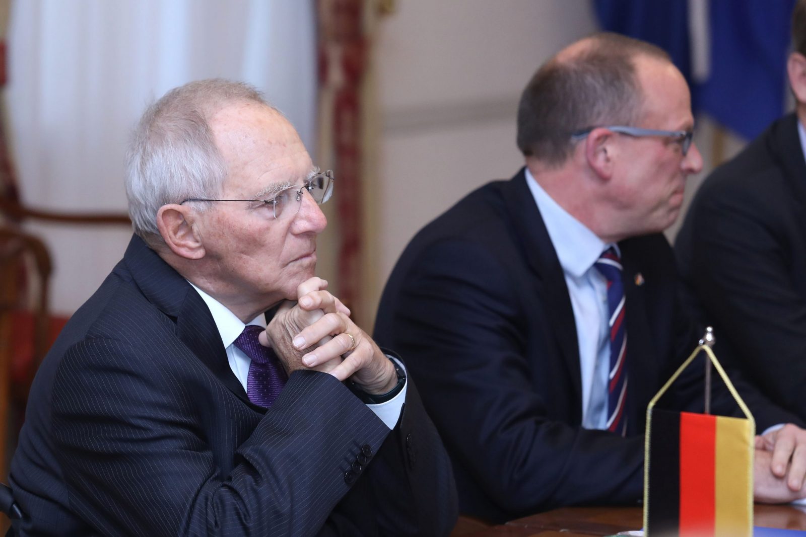 20.11.2019., Zagreb -Predsjednik Hrvatskoga sabora Gordan Jandrokovic primio je danas predsjednika Parlamenta Savezne Republike Njemacke Wolfganga Schaublea. rPhoto: Patrik Macek/PIXSELL
