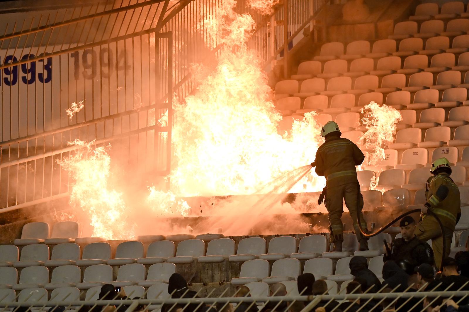 21.10.2022., stadion Poljud, Split - SuperSport HNL, 14. kolo, HNK Hajduk - GNK Dinamo.
 Photo: Matko Begovic/PIXSELL