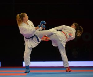 22.05.2021., Porec - EP u karateu - Female team Kumite - TURKEY (COBAN, DEMIRTURK, ELTEMUR, HOCAOGLU_AKYOL) (TUR) vs GERMANY (HUBRICH, KNEER, MESSERSCHMIDT, MIGGOU) (GER).rPhoto: Sasa Miljevic / PIXSELL