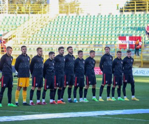23.09.2022., Pula - Kvalifikacijska utakmica za Europsko prvenstvo 2023., Hrvatska U21 - Danska U21. Dominik Kotarski, Hrvoje Smolcic, David Colina, Mario Vuskovic, Nikola Soldo, Bartol Franjic, Jurica Prsir, Luka Sucic, Michele Sego, Gabriel Vidovic, Dion Drena Beljo.  Photo: Srecko Niketic/PIXSELL