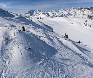 24.02.2022., Vogel, Slovenija - Jedno od navisih skijalista u Sloveniji nalazi se iznad Bohinjskog jezera s najbolje uredjenim stazama za skijanje. Photo: Igor Soban/PIXSELL