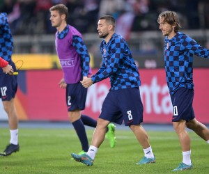 25.09.2022., stadion Ernst Happel, Bec, Austrija - UEFA Liga nacija, Liga A, skupina 1, 6. kolo, Austrija - Hrvatska. Josip Stanisic, Mateo Kovacic, Luka Modric.  Photo: Igor Soban/PIXSELL