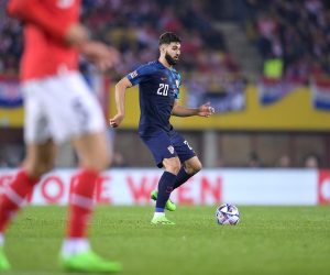25.09.2022., stadion Ernst Happel, Bec, Austrija - UEFA Liga nacija, Liga A, skupina 1, 6. kolo, Austrija - Hrvatska. Josko Gvardiol.  Photo: Igor Soban/PIXSELL