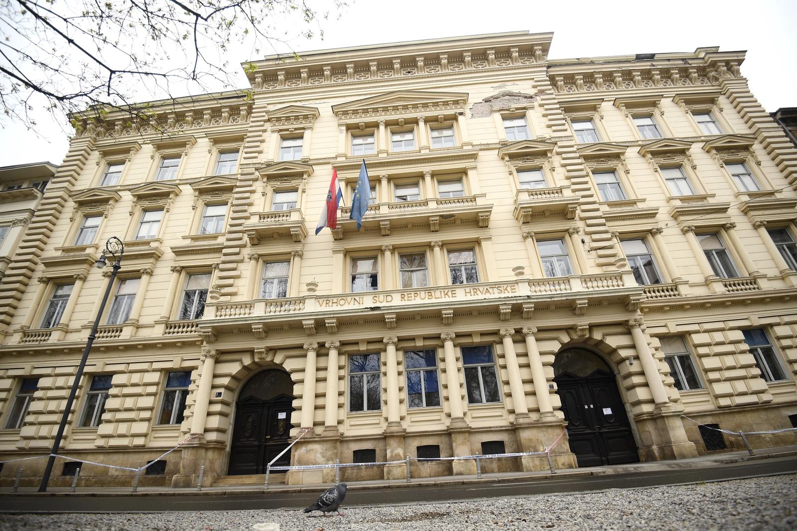 26.03.2020., Zagreb - Zgrada Vrhovnog suda ostecena u potresu. Photo: Marko Lukunic/PIXSELL