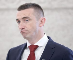 26.05.2022., Zagreb - Predsjednik Domovinskog pokreta Ivan Penava odrzao je u Saboru konferenciju za medije na kojoj je govorio o politickim aktualnostima.

 Photo: Patrik Macek/PIXSELL