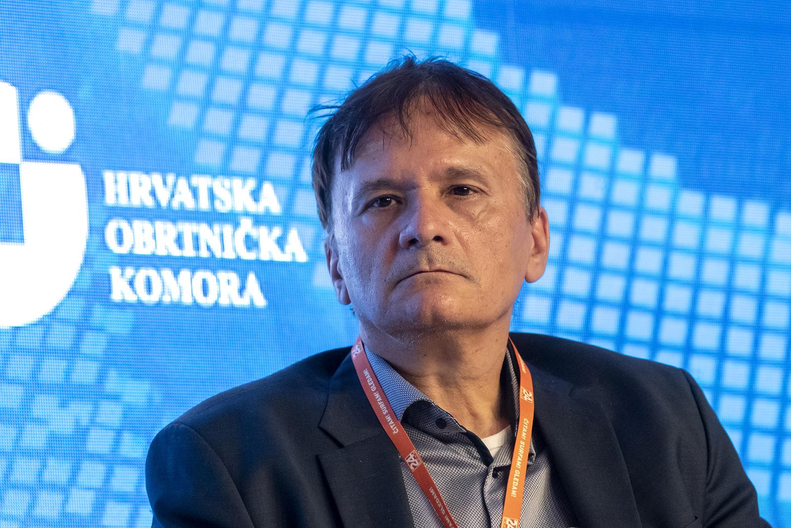 27.10.2021., Zagreb - Biznis konferencija Kvaka24 i 24sata u Hrvatskoj obrtnickoj komori. Panel 3: Bit cemo u eurozoni no hocemo li biti europsko gospodarstvo? Boris Podobnik, dr.sc., voditelj Business Analytics i prodekan za znanost, ZSEM Photo: Igor Kralj/PIXSELL