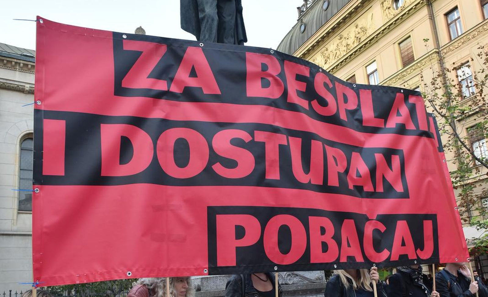 28.09.2017., Zagreb - Na Trgu Petra Preradovica odrzan je prosvjedni skup "Za besplatni i dostupan pobacaj" u organizaciji Platforme za reproduktivna prava Jasno i glasno. rPhoto: Davor Visnjic/PIXSELL