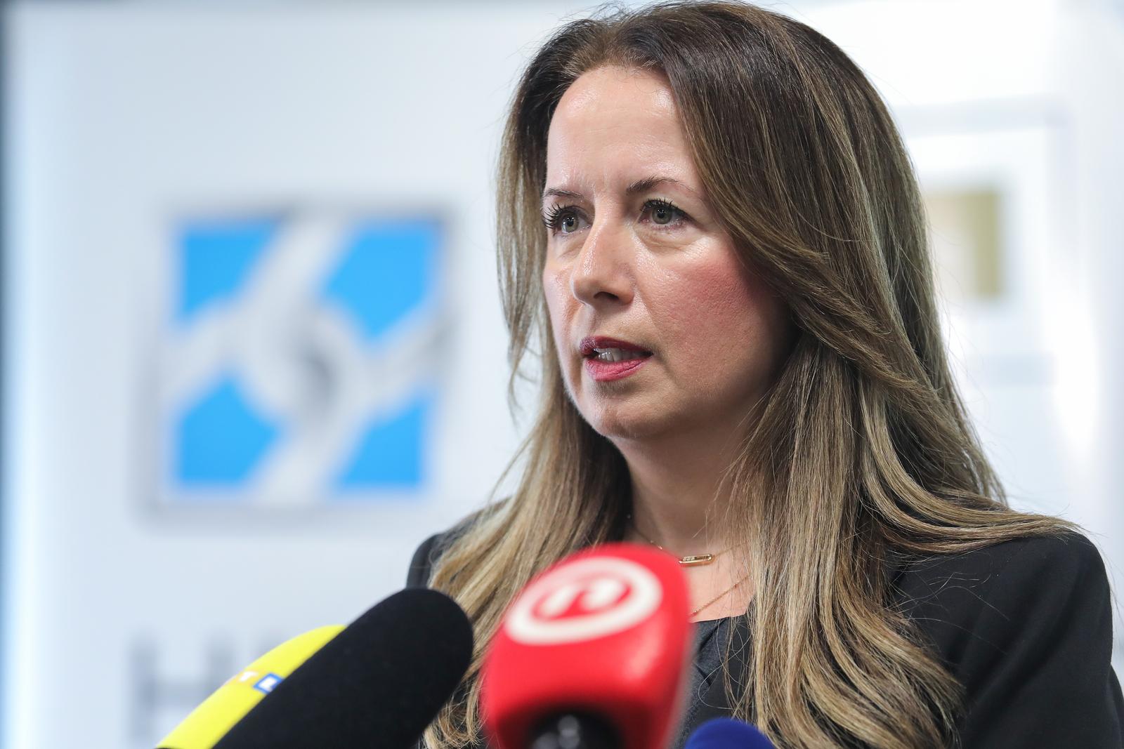 28.09.2022., Zagreb - U prostorijama HUP-a, u organizaciji EY Hrvatska, Hrvatske udruge banaka te Hrvatske udruge poslodavaca odrzala se konferencija Odrzivo financiranje: medjusobna ocekivanja financijskog i realnog sektora. Irena Weber.  Photo: Tomislav  Miletic/PIXSELL