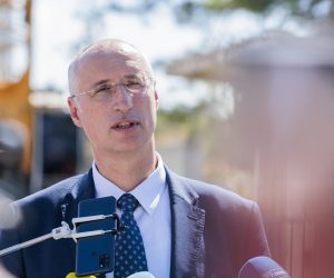 30.08.2022., Split - Gradonacelnik Grada Splita Ivica Puljak odrzao je konferenciju za medije u povodu pocetka pripreme gradskog projekta Kopilica.

 Photo: Miroslav Lelas/PIXSELL
