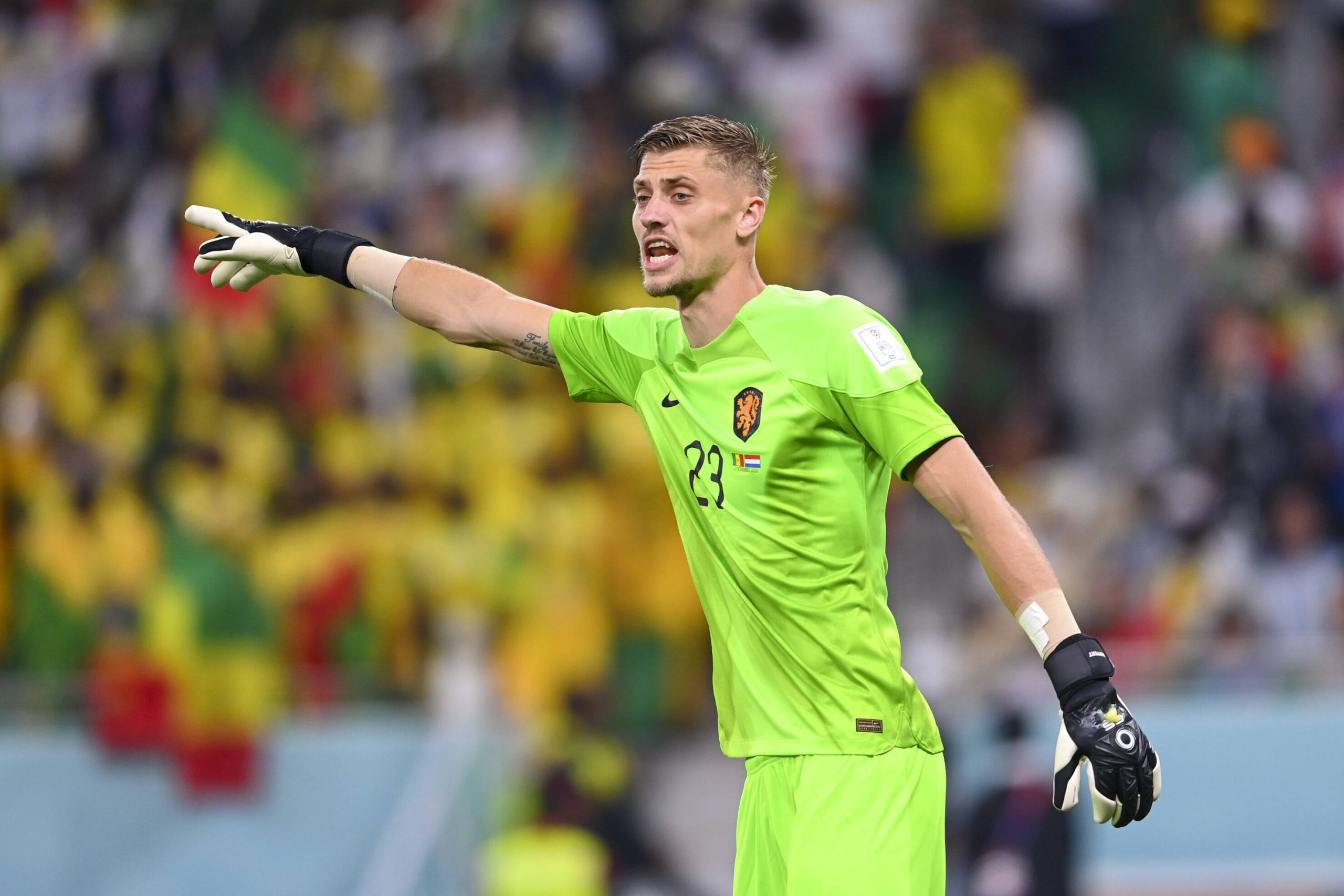 FUSSBALL WM 2022 VORRUNDE GRUPPE B Senegal - Niederlande 21.11.2022 Torwart Andries Noppert Niederlande *** FOOTBALL WORLD CUP 2022 PRE-ROUND GROUP B Senegal Netherlands 21 11 2022 Goalkeeper Andries Noppert Netherlands