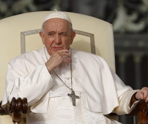 epa10266523 Pope Francis leads the weekly general audience in St Peter's Square at the Vatican, 26 October 2022.  EPA/FABIO FRUSTACI