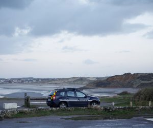 epa10324291 Police forces patrol by car along La Pointe aux Oies beach outside Wimereux, near Calais, France, 24 November 2022. Today marks the 1st anniversary of the shipreck that killed 27 migrants trying to cross La Manche canal (English Channel) to Great Britain.  EPA/YOAN VALAT