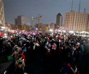 epa10328064 Iranians celebrate their national soccer team's win against Wales, in Tehran, Iran, 25 November 2022. Iran won 2-0 against Wales during the FIFA 2022 World Cup in Qatar.  EPA/STRINGER