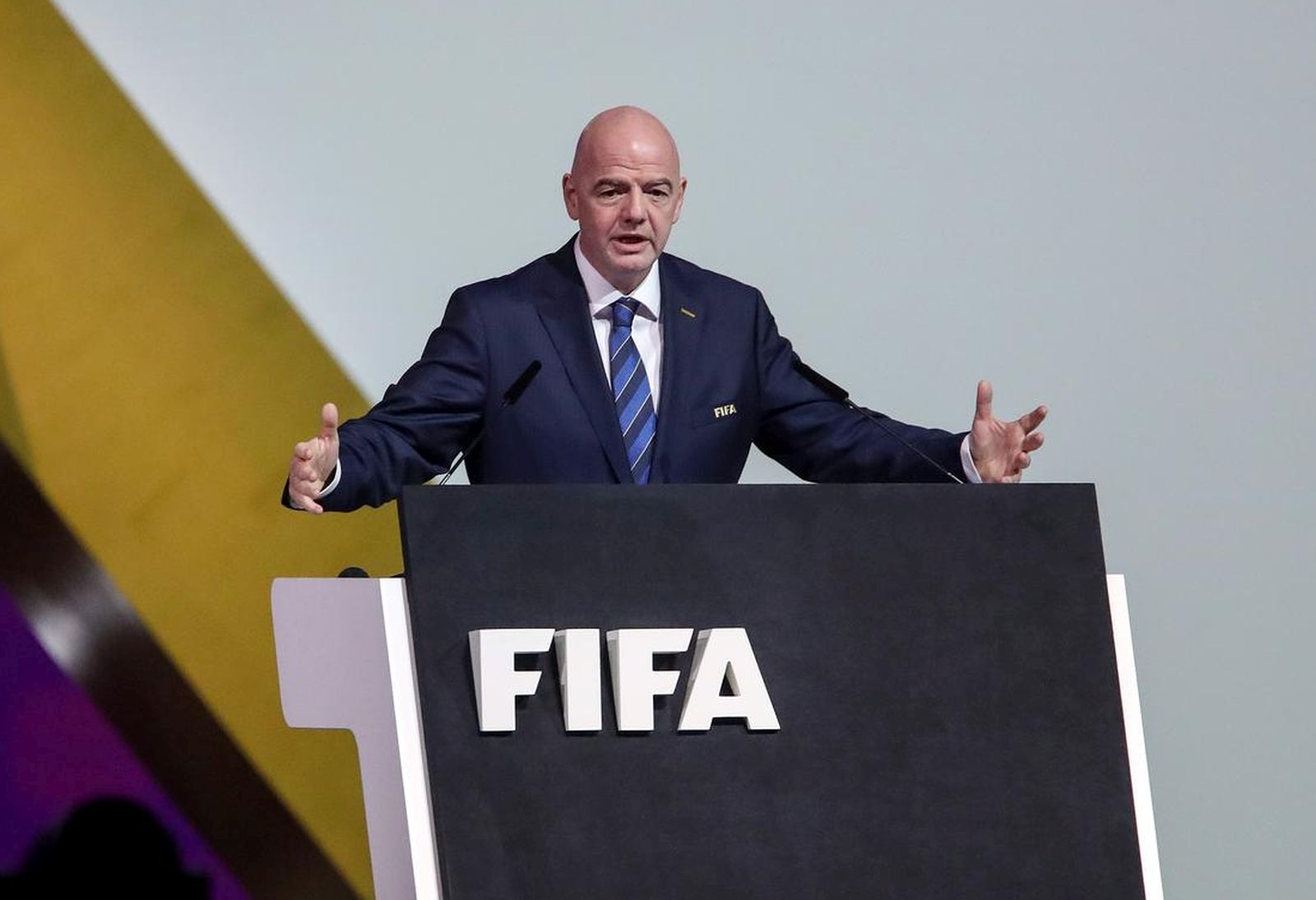 31.03.2022., Katar,  Doha - 72. FIFA Kongres odrzava se u Dohi, domacinu Svjetskog prvenstva koji se odrzava od 21. studenog do 18. prosinca ove godine. Predsjednik FIFE Gianni Infantino. Photo: Igor Kralj/PIXSELL