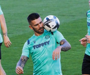 03.08.2022., Split - Sluzbeni trening HNK Hajduk pred utakmicu konferencijske lige s Vitoria SC.
Marko Livaja
   Photo: Miroslav Lelas/PIXSELL
