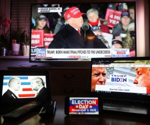 03.11.2020., Zagreb - Amerika bira 46. predsjednika izmedju Donalda Trumpa i Joe Bidena. Gradjani cijeloga svijeta preko razlicitih platformi prate napete izbore za najutjecajnijeg predsjednika svijeta. Photo: Luka Stanzl/PIXSELL