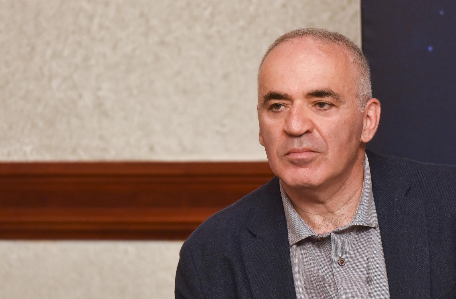 06.07.2021., Zagreb - U hotelu Westin odrzana je konferencija za medije uoci sahovskog turnira u Zagrebu. Garry Kasparov Photo: Davorin Visnjic/PIXSELL
