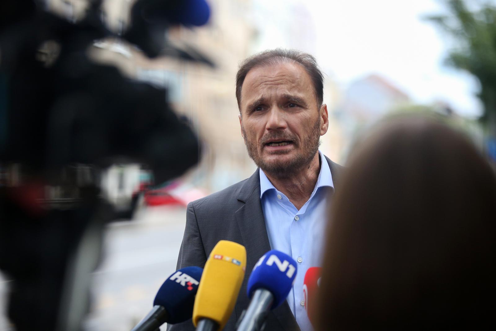 07.07.2022., Zagreb - Boris Milosevic s odvjetnikom Antom Nobilom izasao je nakon ispitivanja u USKOK-u Photo: Zeljko Hladika/PIXSELL