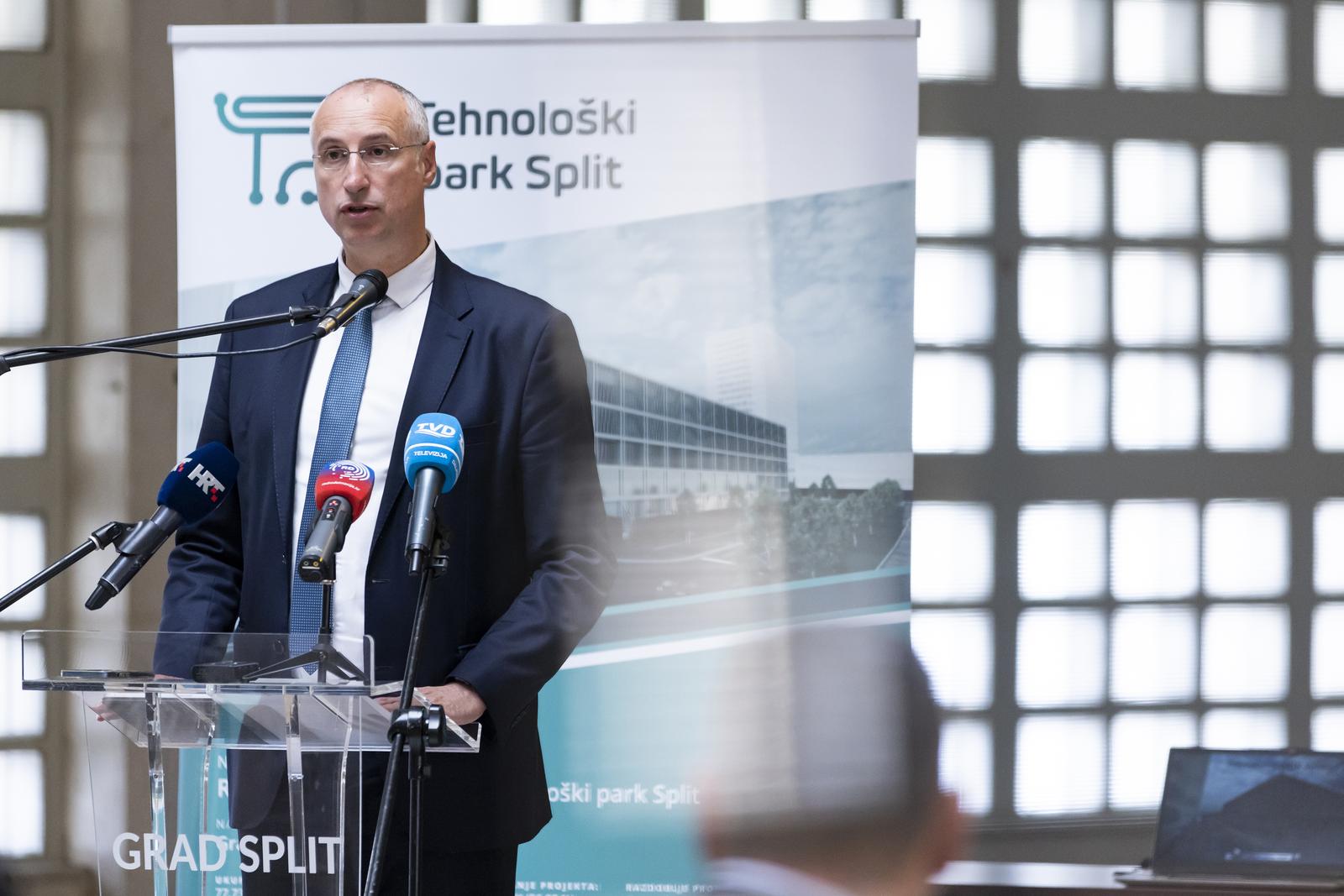 07.10.2022., Split - Pocetna konferencija projekata Izgradnja i opremanje centralnog objekta Tehnoloskog parka Split i Razvoj zone Dracevac - Tehnoloski park Split - Dracevac u organizaciji Tehnoloskog parka Split. Photo: Milan Sabic/PIXSELL