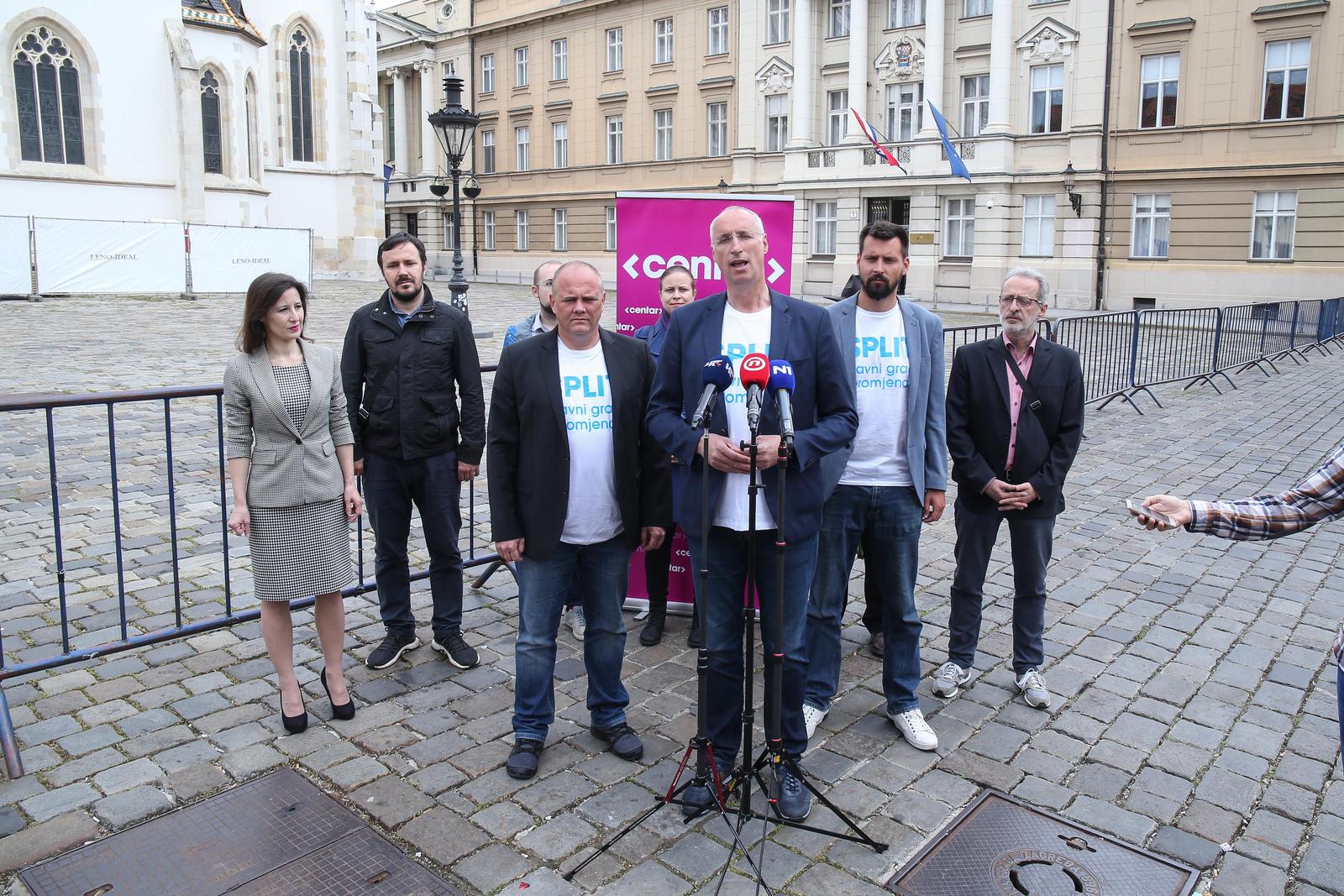 08.05.2022., Zagreb - Konferencija za medije stranke Centar na temu „Kome smeta uvodjenje reda u cijeloj Hrvatskoj?“. Photo: Matija Habljak/PIXSELL