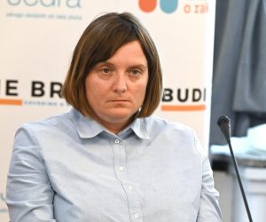 08.11.2022., Zagreb - U Hrvatskom novinarskom drustvu predstavljena je kampanja "Budi moj glas" koju je organizirala Udruga za pomoc oboljelima od raka pluca. predsjednica Hrvatske lijecnicke komore Ana Soldo Photo: Davorin Visnjic/PIXSELL