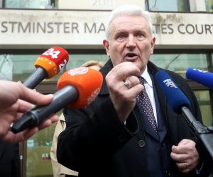 10.04.2018., Westminster Magistrates Court, London - Ivica Todoric nakon rocista o izrucenju dao je izjavu okupljenim medijima.  Westminsterski sud odlucuje o izrucenju Ivice Todorica Hrvatskoj cije ga pravosudje trazi zbog slucaja Agrokor. Todoric na sudu pokusava dokazati da se protiv njega vodi politicki progon i da nece imati posten proces u Hrvatskoj. Photo: Goran Stanzl/PIXSELL