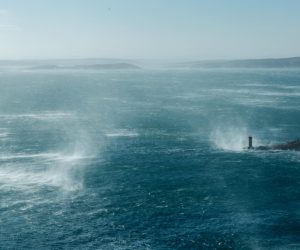 11.01.2022., Pag - Orkanska bura radi probleme u prometu s kopna na otok Pag Photo: Sime Zelic/PIXSELL