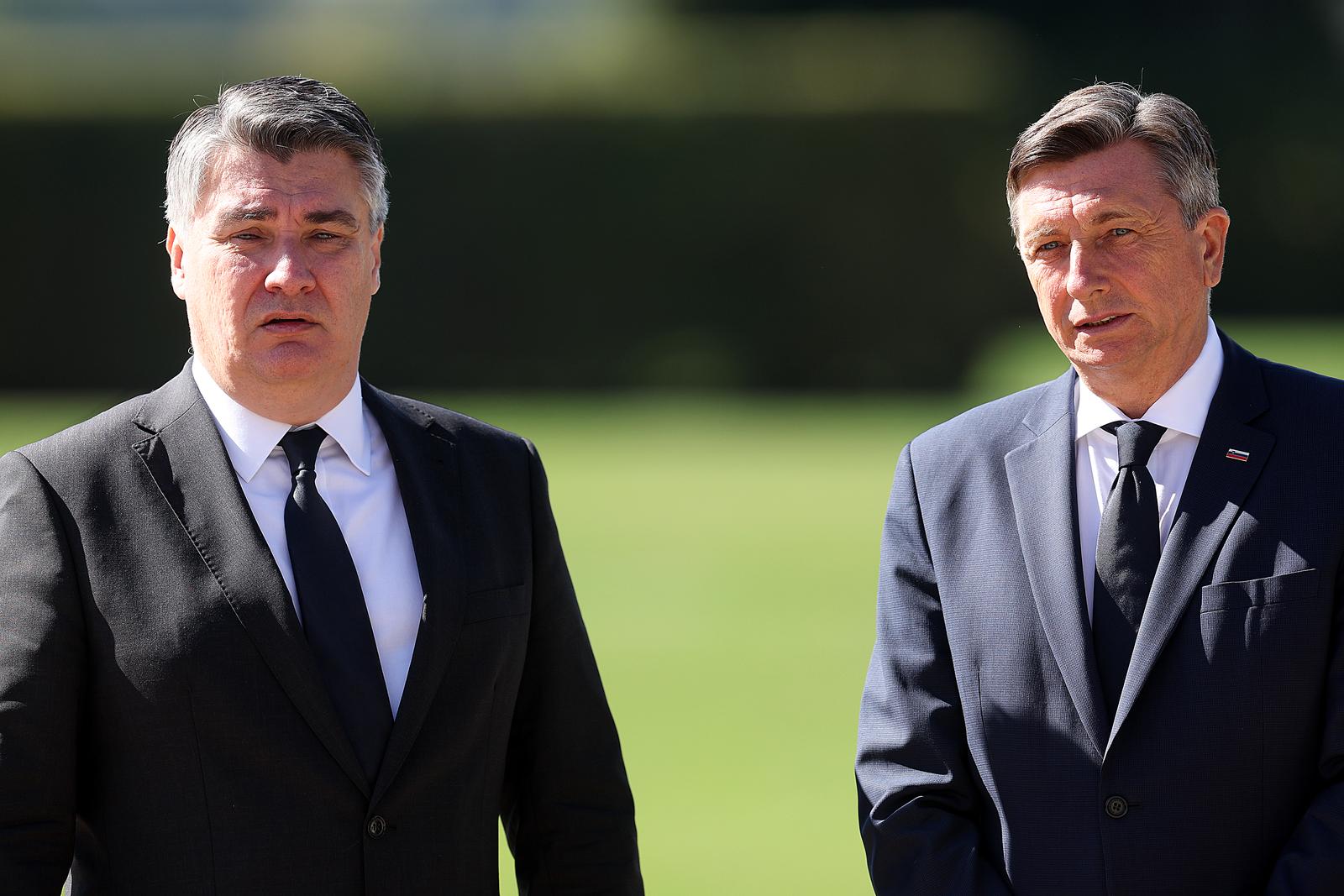 12.09.2022., Brdo kod Kranja, Slovenija - Zoran Milanovic i Borut Pahor sastali se na 11. godisnjem sastanku vrha sefova drzava Procesa Brdo-Brijuni.  Photo: Goran Stanzl/PIXSELL