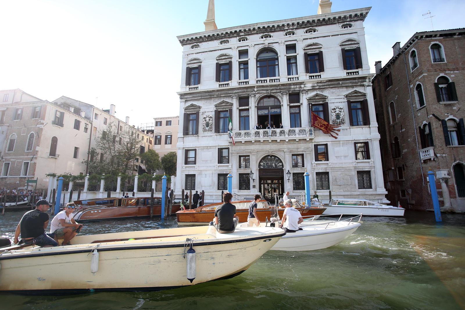 13.07.2016., Venecija - Vjencanje tenisacice Ane Ivanovic i nogometasa Bastiana Schweinsteigera. Uzvanici krecu iz Aman resorta prema crkvi. "nPhoto: Petar Glebov/PIXSELL