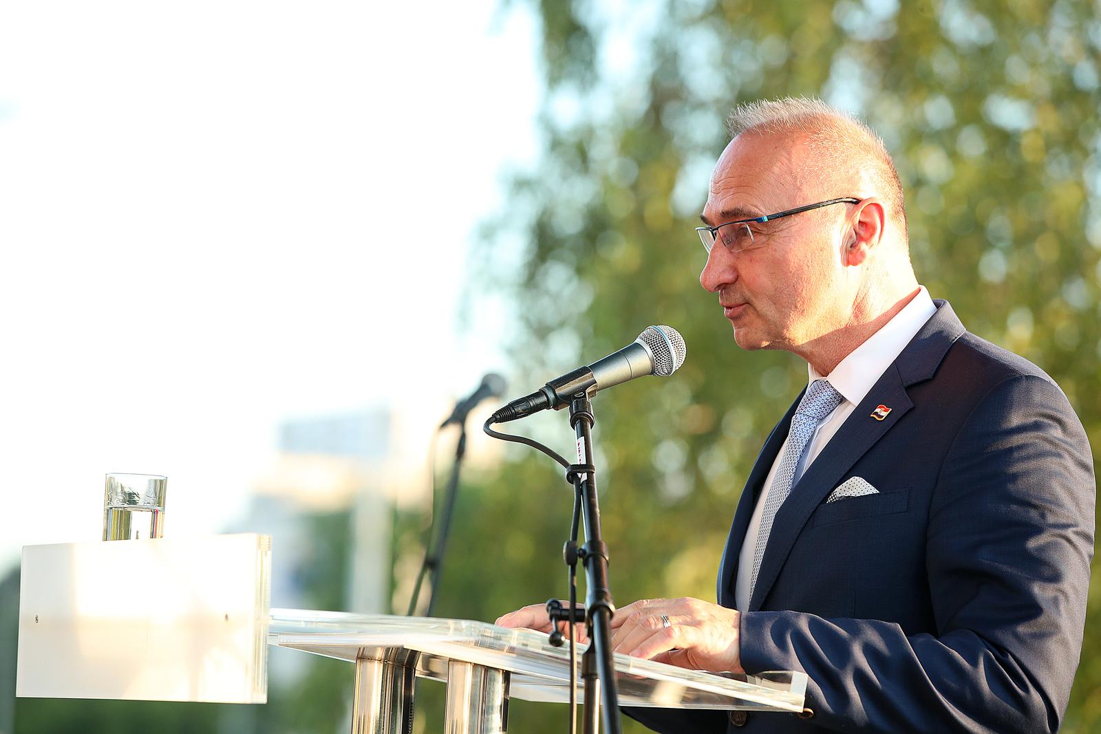 14.06.2022., Zagreb - Svecani koncert povodom 30. obljetnice uspostave diplomatskih odnosa izmedju Austrije i Hrvatske kojeg je organizirao Austrijski veleposlanik Markus Wuketich na terasi Muzeja Suvremene umjetnosti.  Photo: Goran Stanzl/PIXSELL