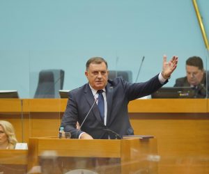 15.11.2022., Banja Luka, Bosna i Hercegovina - Milorad Dodik i Zeljka Cvijanovic polozili su zakletve u Narodnoj skupstini RS, Dodik za Predsjednika RS, a Cvijanovic za srpskog clana Predsjednistva BiH. Photo: Dejan Rakita/PIXSELL