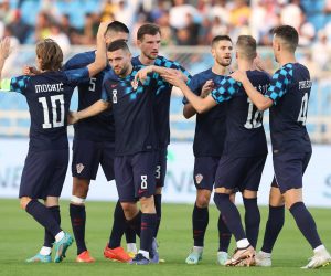 16.11.2022., Prince Faisal bin Fahd stadion, Riyadh, Saudijska Arabija - Prijateljska utakmica, Saudijska Arabija - Hrvatska. Mateo Kovacic, Mislav Orsic, Luka Modric Photo: Goran Stanzl/PIXSELL