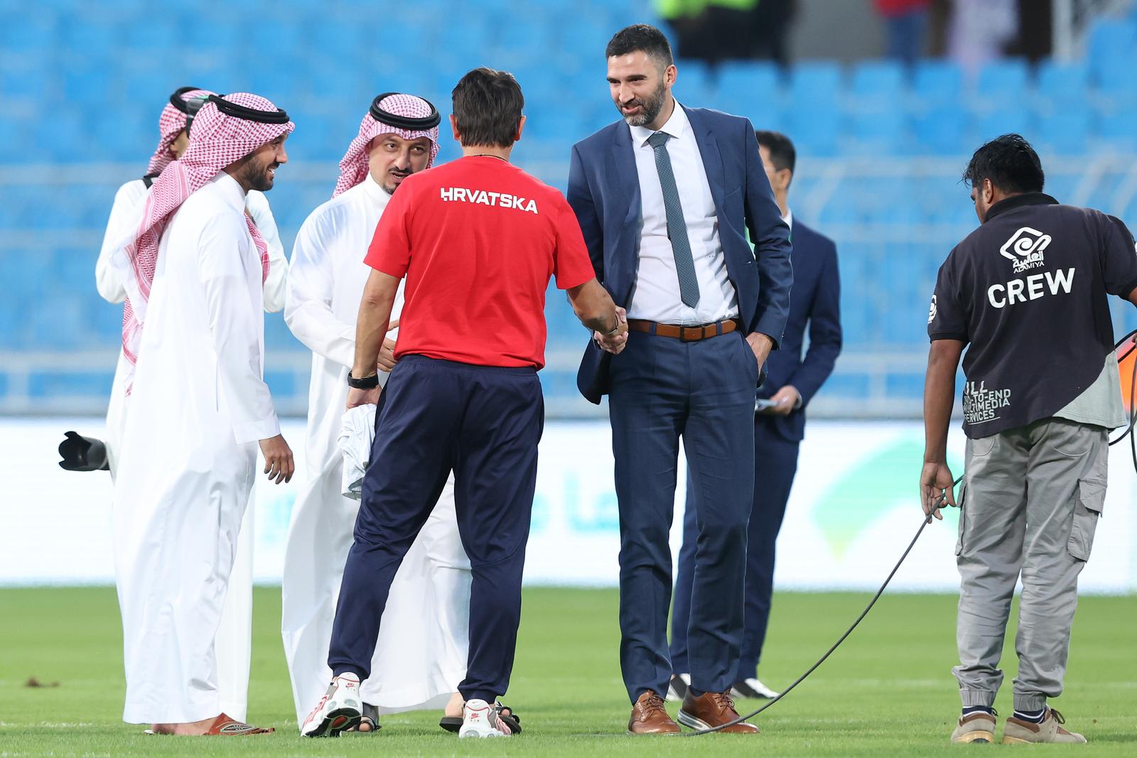 16.11.2022., Prince Faisal bin Fahd stadion, Riyadh, Saudijska Arabija - Prijateljska utakmica, Saudijska Arabija - Hrvatska. Josip Pavic, Zlatko Dalic Photo: Goran Stanzl/PIXSELL