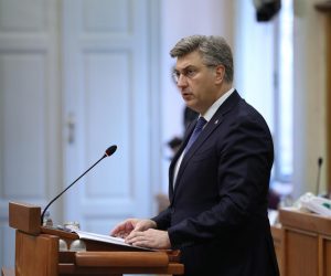 18.10.2022.,Zagreb - Premijer Andrej Plenkovic u Hrvatskom je saboru podnio godisnje izvjesce o radu Vlade  Photo: Patrik Macek/PIXSELL